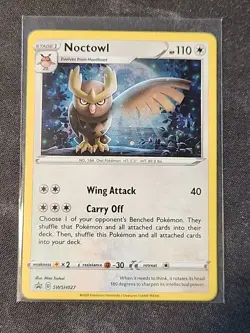 NOCTOWL 2020 Pokemon Sword and Shield Black Star Promo #SWSH027 NM-Mint - Image 1