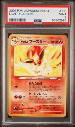 2001 POKEMON JAPANESE NEO 4 #136 LIGHT FLAREON PSA 9 - Image 1