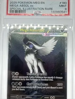 2025 POKEMON EN-MEGA EVOLUTION #180 MEGA ABSOL EX SPECIAL ILLUSTRATION RARE PSA - Image 3