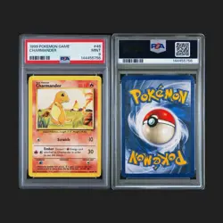 Charmander 46 Base Set Unlimited PSA 9 Mint 1999 WOTC Vintage Pokemon Card - Image 2