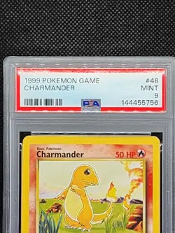 Charmander 46 Base Set Unlimited PSA 9 Mint 1999 WOTC Vintage Pokemon Card - Image 4
