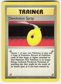 Devolution Spray 72/102 Rare Base Set Unlimited Pokemon Moderately Played - Image 2
