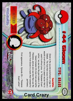 Gloom #44 - Topps Chrome Series 1 Pokemon Card Light Play - Image 2