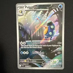 Pokemon Palpitoad 104/086 Illustration Rare SV: Black Bolt NM - Image 1