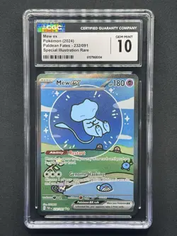 2024 Pokemon Paldean Fates Mew ex 232/091 Special Illustration Rare CGC 10 - Image 1