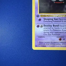 Pokemon 1999 1st Edition Shadowless Base Gastly 💎 Minty FRESH 😮‍💨🌬🍀 - Image 3