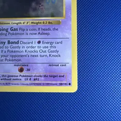 Pokemon 1999 1st Edition Shadowless Base Gastly 💎 Minty FRESH 😮‍💨🌬🍀 - Image 4