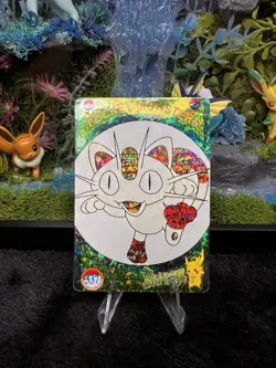 Pokemon Pocket Monsters Vintage Vending Prism Sticker Card #337 Meowth - Image 1