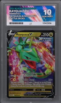 Perfect Ace 10, Very low pop. Pokemon TCG Rayquaza v SWSH147 Black Star Promo - Image 2