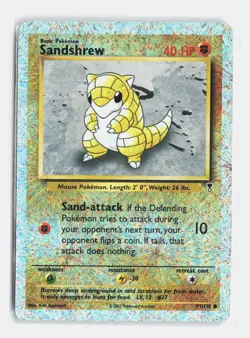 Sandshrew 91/110 Legendary Collection Reverse Holo 2002 Moderatly/Heavy Played - Image 1