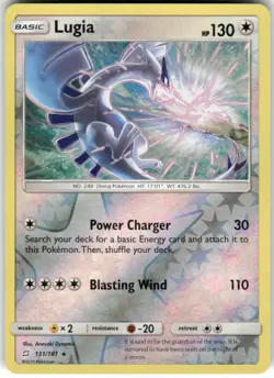 Lugia 131/181 Rare Team Up Pokemon Reverse Holo Lightly Played - Image 1
