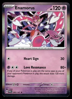 Enamorus 093/167 Rare Twilight Masquerade Pokemon Holo Near Mint - Image 1