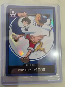 One Piece x Los Angeles Dodgers Monkey D. Luffy Don!! Card Promo Holo - Image 1