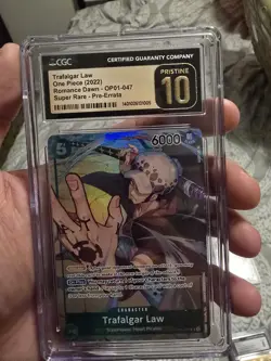 Trafalgar Law Romance Dawn TCG OP01-047 Pre-Errata CGC Pristine 10 - Image 1