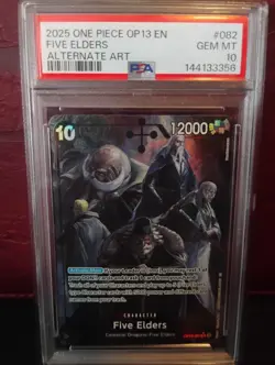 One Piece Five Elders Alt Art SR OP13 PSA 10 - Image 2