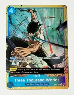 One Piece (Three Thousand Worlds) English Alt Art OP03-057 PRB-01 The Best Zoro - Image 1