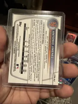 2025 Bowman Draft Antonio Jimenez Chrome Auto Purple Refractor 1st #/250 Mets - Image 2
