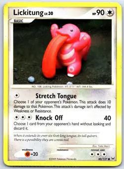 Lickitung 80/127 Common Platinum Pokemon MP Morii - Image 1