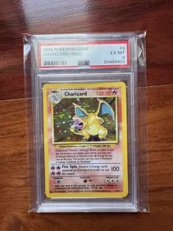1999 Pokemon Unlimited #4 Charizard Holo PSA 6 NICE! Ships Quick! 🔥🔥 - Image 1