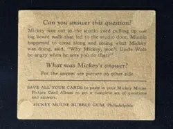 1935 Mickey Mouse Gum Card R89 - Early Disney #9 Type 1 Minnie - Image 2