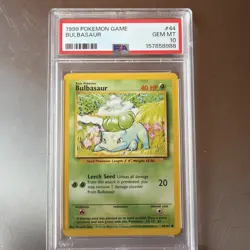 Pokemon PSA 10 #44 BULBASAUR Base Set 1999 Gem Mint Vintage - Image 1