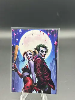 Harley Quinn & Joker Custom Art Card DC Villains - Image 1