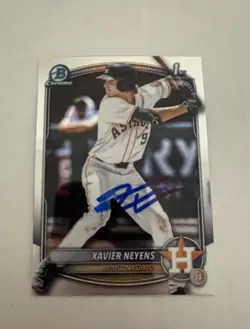Xavier Neyens SIGNED 2025 Bowman Draft Chrome 1st RC IP AUTO *read* - Image 1