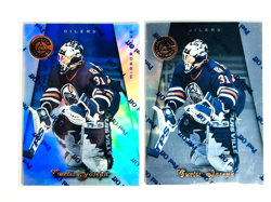1997-98 Pinnacle Certified Base & Mirror Blue #18 Curtis Joseph Oilers - Image 1