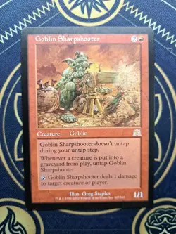 Wizards of the Coast MTG Goblin Sharpshooter Onslaught English Rare #207/350 - Image 1
