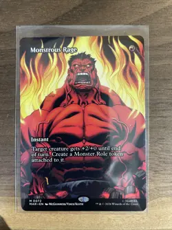 Monstrous Rage Marvel Magic the Gathering MTG Full Art NM Regular - Image 1