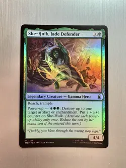 She-Hulk, Jade Defender - 188 - MTG: Marvel Super Heroes - Uncommon - FOIL - Image 1