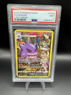 PSA 9 Gengar TG06/TG30 Swsh11: Lost Origin Trainer Gallery Holo Pokemon TCG - Image 1