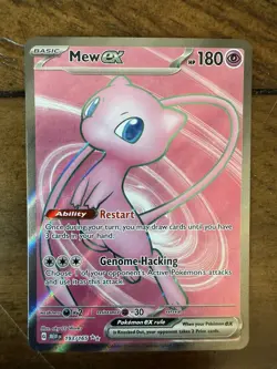 Pokemon Mew ex 193/165 Full Art Ultra Rare Scarlet & Violet 151 Holo NM Raw - Image 1