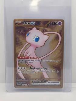 Pokemon TCG Mew Ex 205/165 Ultra Rare Metal Card Scarlet & Violet 151 LP - Image 1