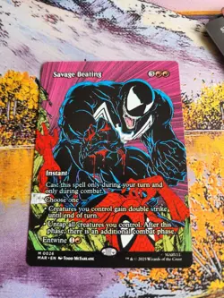 Savage Beating (Borderless) - Marvel Eternal-Legal (MAR) - MTG - NM - Image 3