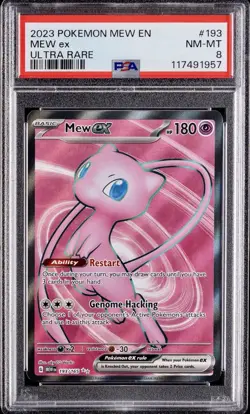 2023 Pokemon Mew EX 193/165 PSA 8 Ultra Rare EN TCG NM-MT Scarlet & Violet 151 - Image 1