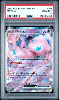 PSA 10 GEM MINT Mew ex 151/165 Double Rare – Scarlet & Violet 151 – Pokemon TCG - Image 1