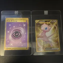 Pokemon TCG Scarlet & Violet 151 Mew ex 205/165 + Psychic Energy 207/165 Holo - Image 1