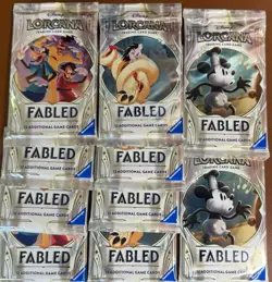 Disney Lorcana Fabled Booster Pack Lot – 10 Packs – Factory Sealed - Image 1