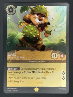 Dale Ready For His Shot Legendary 22/204 Cold Foil! Disney Lorcana Wilds Unknown - Image 2
