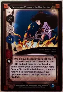 INUYASHA TCG #35 Princess Abi, of the Bird Demons Foil Near Mint Rare Tensei - Image 1