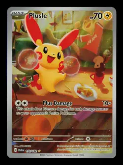 Pokemon Card Plusle 193/182 Paradox Rift PAR Holo Illustration Rare IR NM 2023 - Image 1