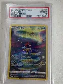 Keldeo GG07/GG70 2023 Crown Zenith: Full Art/Ultra Rare PSA 10 - GM - Image 1