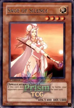 1st ed Sage of Silence rare STON-EN015 Yugioh - Image 1