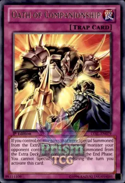 1st ed Oath of Companionship rare LVAL-EN079 Yugioh - Image 1