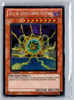 Ally of Justice Cosmic Gateway HA02-EN022 Hidden Arsenal 2 Yu-Gi-Oh Unlimited NM - Image 1