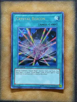 Yugioh Crystal Beacon RYMP-EN048 Secret Rare 1st Ed MP - Image 1