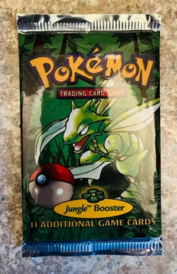 1999 Pokemon Jungle Scyther Booster Pack Mint! HeavyU Acrylic Case and Stand! - Image 4