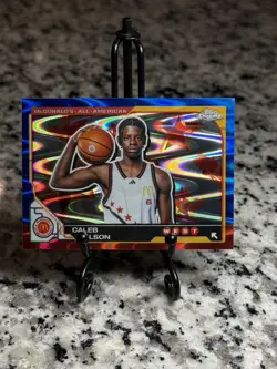 2025 Topps Chrome McDonald's All American Blue Raywave Variation Caleb Wilson - Image 1