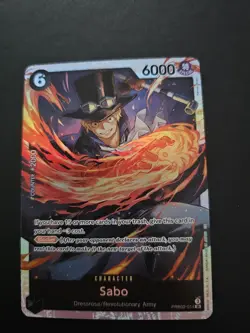 Bandai Sabo PRB02-014 (Special Foil) SR One Piece Card Game English NM - Image 1